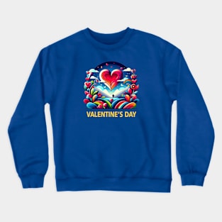 Valentines Day Celebrate Crewneck Sweatshirt